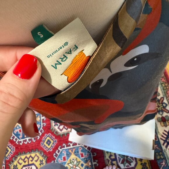 Farm Rio Amazonian Animals Midi Skirt Button Front Colorful Print - Picture 6 of 6